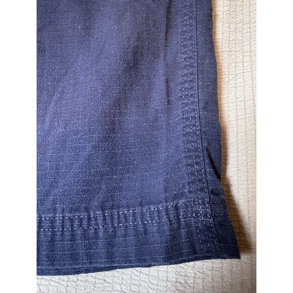 Carhartt Ripstop Cargo Pants Mens Large Navy Blue Workwear Utility Drawstring - Picture 3 of 14